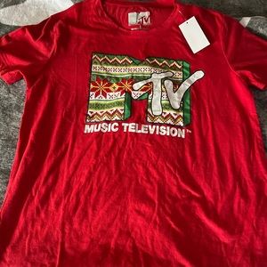 MTV women’s shirt red size large new